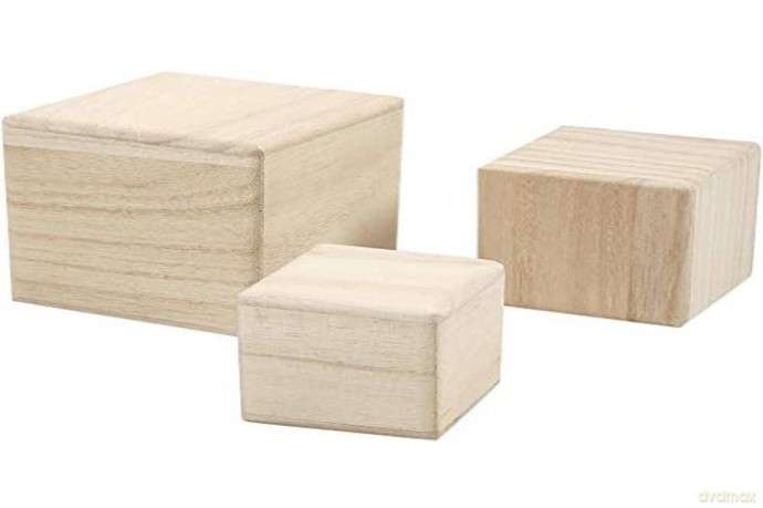 Houten Kubussen Set van 3
