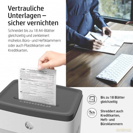 HP OneShred 18CC Aktenvernichter mit Par