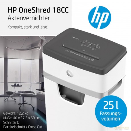 HP OneShred 18CC Aktenvernichter mit Par