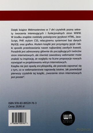 Webmasterstwo w 7 dni - Rafał Strychalski [KSIĄŻKA]