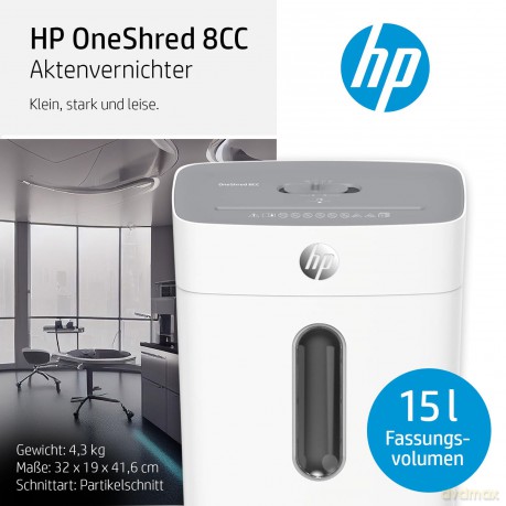 HP OneShred 8CC Aktenvernichter mit Part