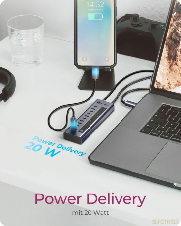 Hub 10-in-1 Hub IcyBox USB 3.2 mit 10 An