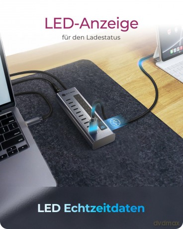 Hub 10-in-1 Hub IcyBox USB 3.2 mit 10 An