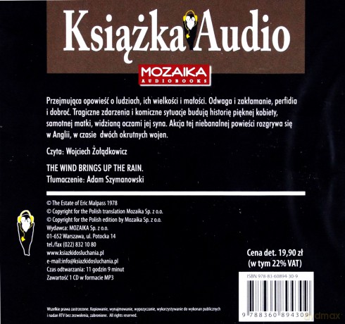 Wiatr niesie deszcz - Eric Malpass [AUDIOBOOK] [CD-MP3]