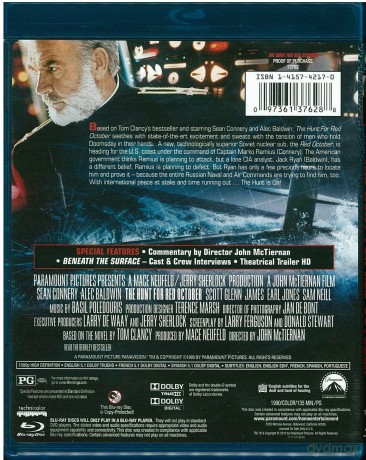 Hunt For Red October [Blu-Ray]