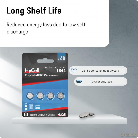 HyCell Knopfzellen LR44 1,5 V