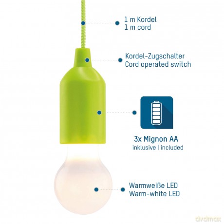 Hycell: HyCell Pull-Light PL1W LED-Outdoor-Lampe
