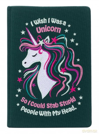 I Wish I Was a Unicorn Embroidered Journal [KSIĄŻKA]