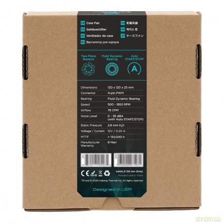 ICEBERG THERMAL IceGALE - 120mm Gray