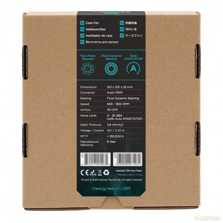 ICEBERG THERMAL IceGALE - 120mm Teal