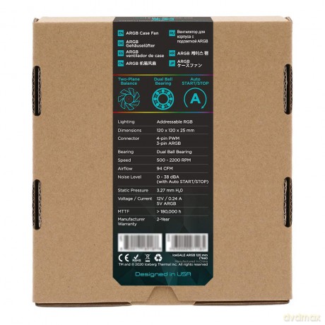 ICEBERG THERMAL IceGALE ARGB -120mm ARG