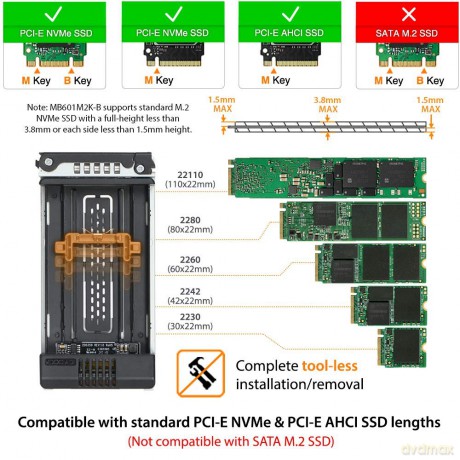 Icy Dock Wechselrahmen M.2 PCIe NVMe