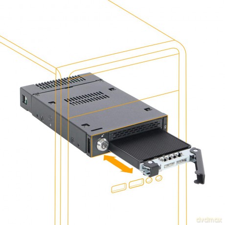 IcyDock 1xM.2 NVMe to 1x3.5" bay mobile