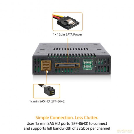 IcyDock 1xM.2 NVMe to 1x3.5" bay mobile