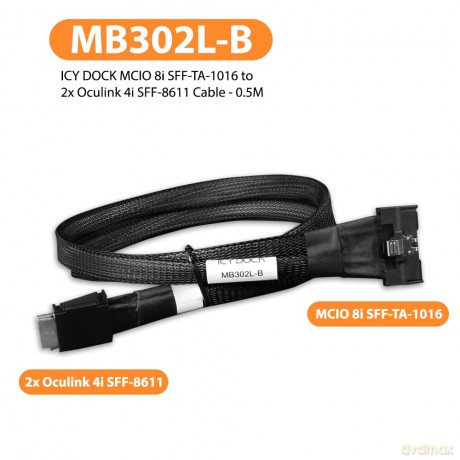 IcyDock MCIO 8i 74 pin SFF-TA-1016 to 2