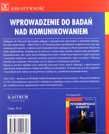 Wprowadzenie do badań nad komunikowaniem - John Fiske [KSIĄŻKA]