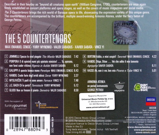 The 5 Countertenors [CD]