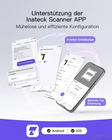 inateck Barcodescanner 21 black BCST-21_