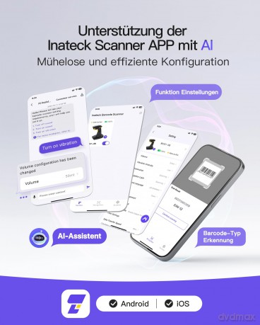 inateck Barcodescanner 36 black (BCST-36