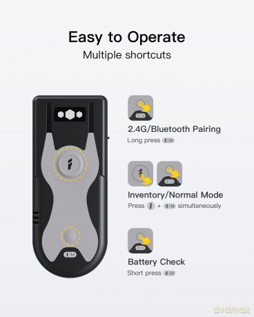 inateck Barcodescanner 43 gray BCST-43_g