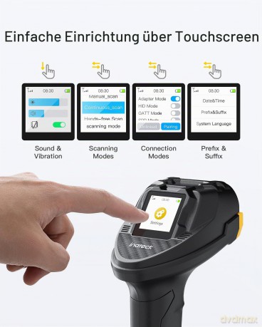 inateck Barcodescanner Pro 8 black Pro 8