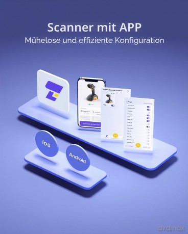 inateck Barcodescanner Pro 8 black Pro 8
