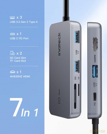 Inateck HUB 7 in 1 USB C Hub mit 4k HDMI