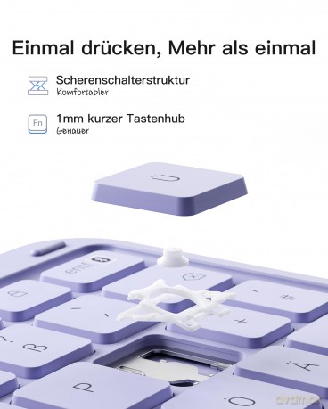 inateck Keyboard iPad 04122 purple KB041