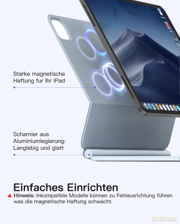inateck Keyboard iPad 11" QWERTZ blue