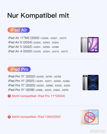 inateck Keyboard iPad 11" QWERTZ blue