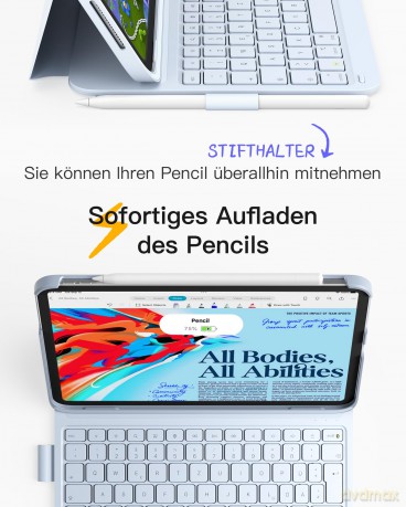 inateck Keyboard iPad 13" QWERTZ blue