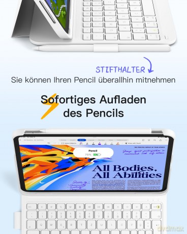 inateck Keyboard iPad 13" QWERTZ white10ZubehśrSONSTIGES540187787042.99131.03.2026569789461 697652
