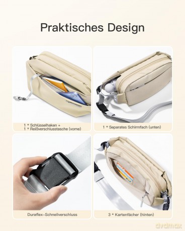 inateck Umhngetasche LB03014 beige 36c