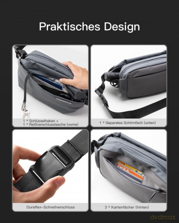 inateck Umhngetasche LB03014 darkgray