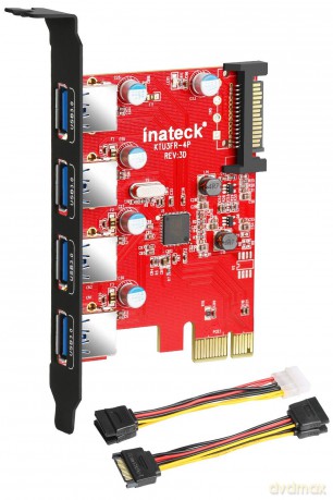 Inateck USB 3.0 PCIe Karte 4 Anschlźsse