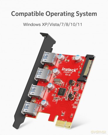 Inateck USB 3.0 PCIe Karte 4 Anschlźsse