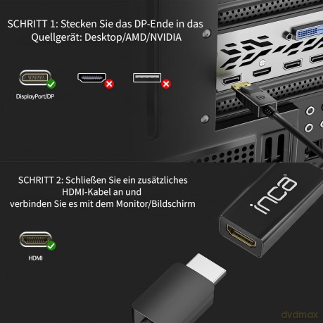 INCA Adapter IDTH-05 DisplayPort > HDMI