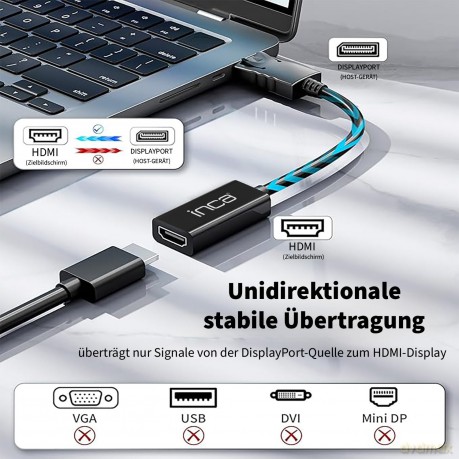 INCA Adapter IDTH-05 DisplayPort > HDMI