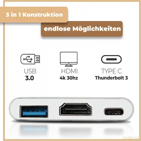 INCA Adapter ITPC-04T Typ C, HDMI 4K,