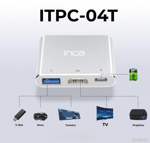 INCA Adapter ITPC-04T Typ C, HDMI 4K,