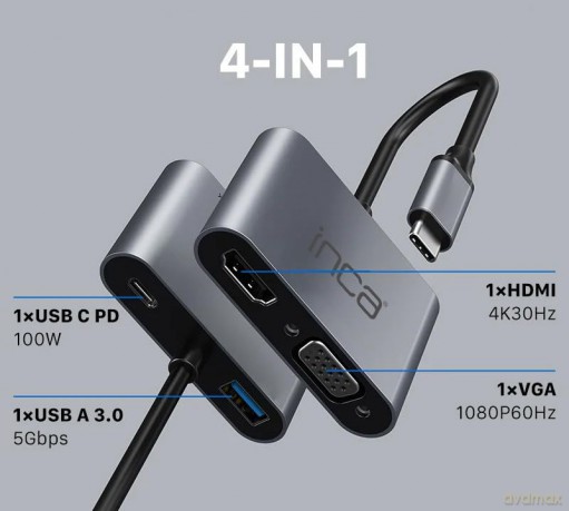 INCA Adapter ITPC-06TX USB-C 4-in-1
