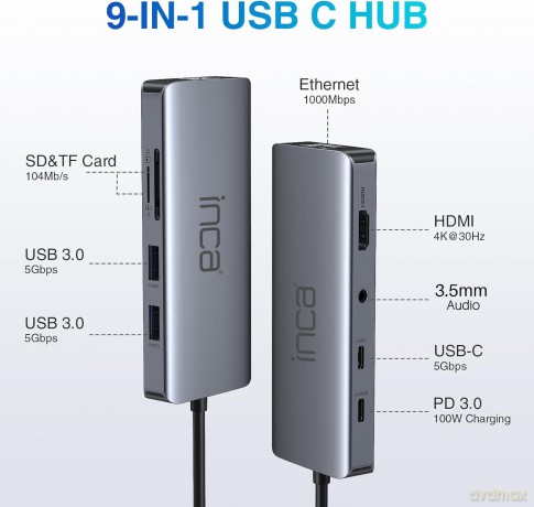 INCA Adapter ITPC-10TX USB-C 9-in-1