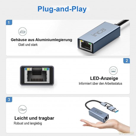 INCA Adapter IUTP-01TX Ethernet > USB