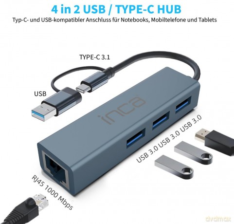 INCA Adapter IUTP-03TX Ethernet > USB