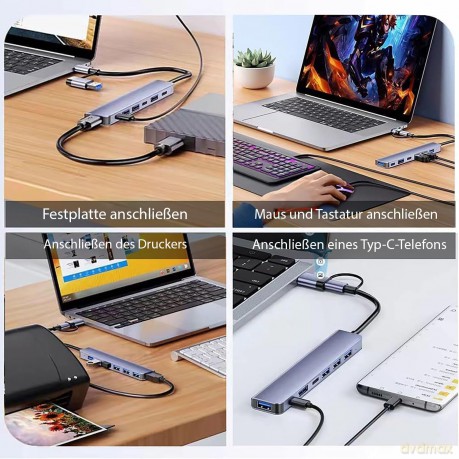 INCA Adapter IUTP-7T USB C/A 5Gbit/s