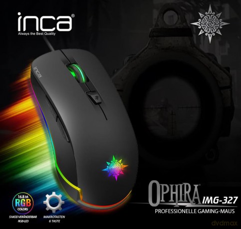 INCA Gaming Maus IMG-327 4800 DPI, RG