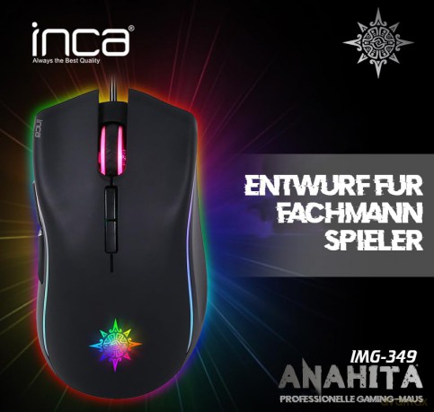 INCA Gaming Maus IMG-349 6400 DPI, RG