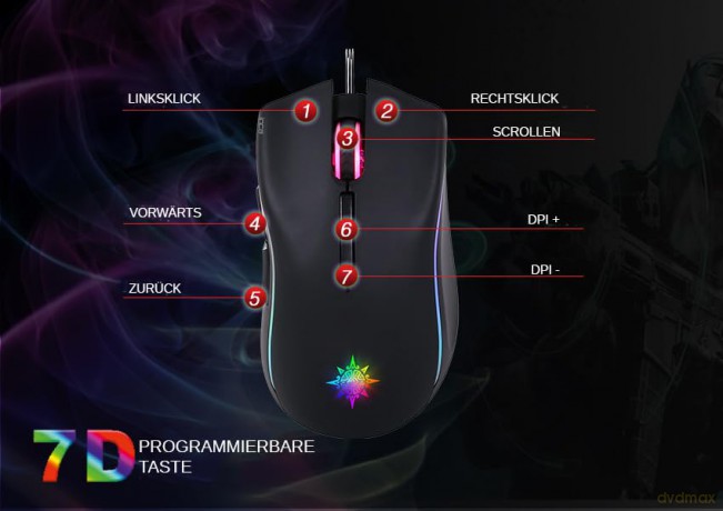 INCA Gaming Maus IMG-349 6400 DPI, RG