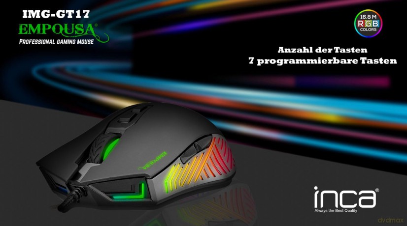 INCA Gaming Maus IMG-GT17 6400 DPI, RG