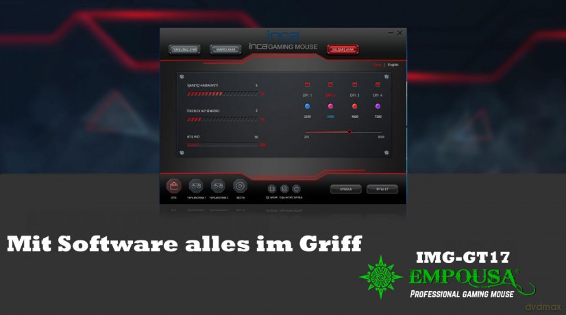 INCA Gaming Maus IMG-GT17 6400 DPI, RG